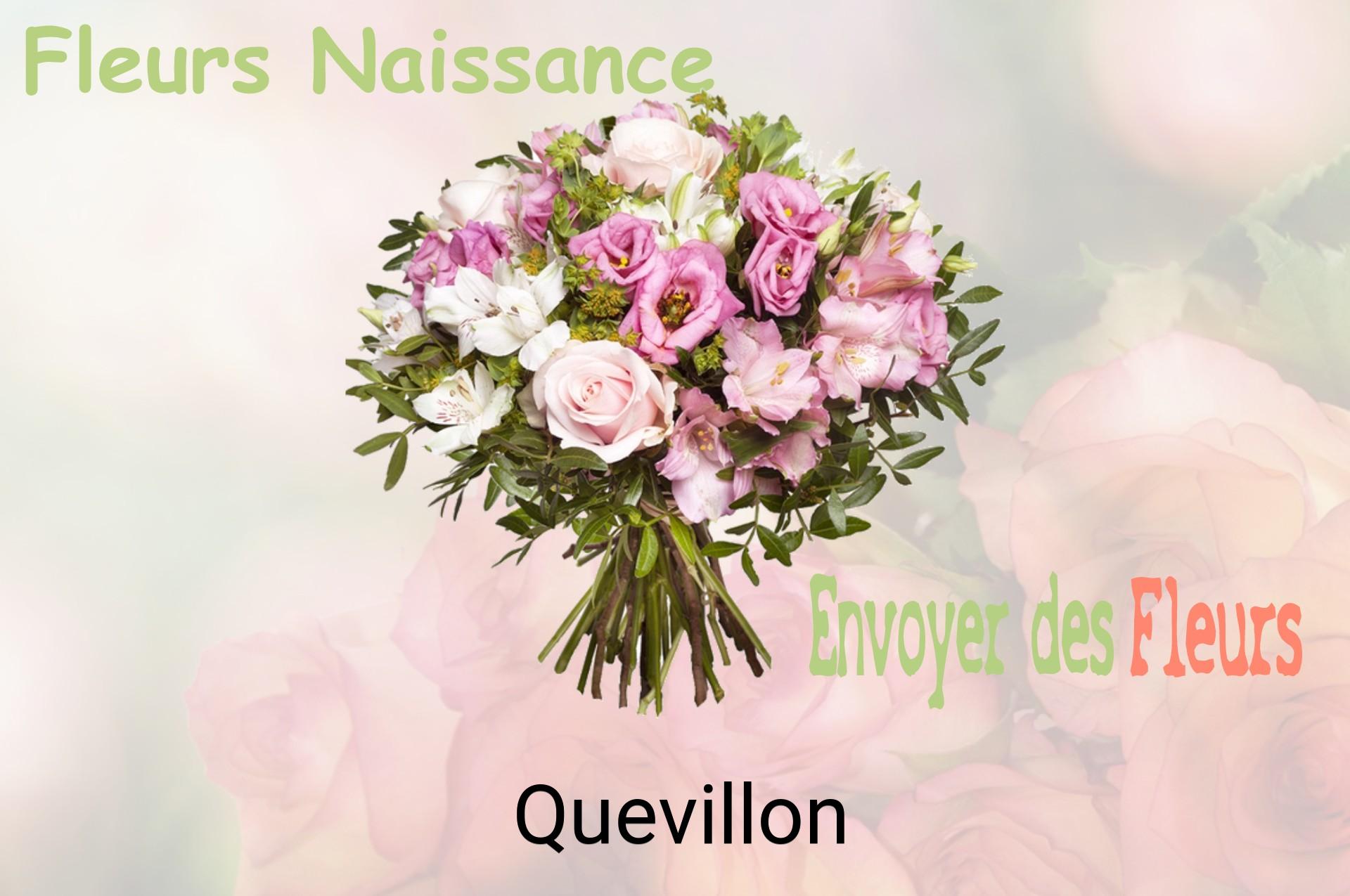 Bouquet de fleurs de naissance livré à Quevillon