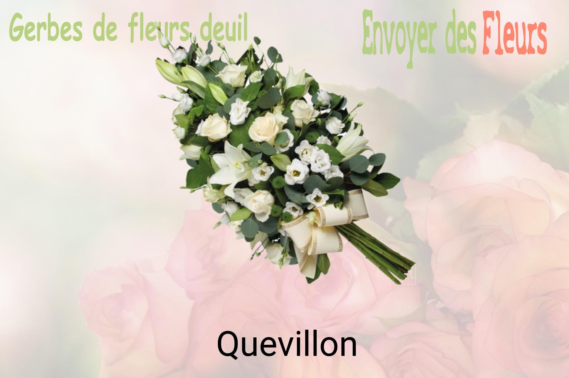 Gerbe de fleurs de deuil livrée à Quevillon